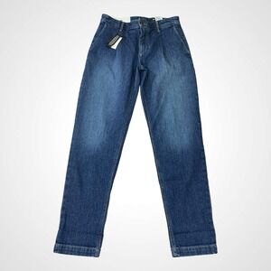 Banana Republic Traveler Pant Mens‎ 30x31 Blue Relaxed Tapered Stretch Pleated